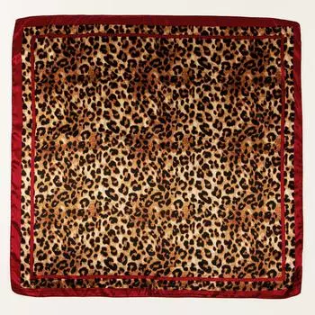 90см Квадратный Шарф с Леопардовым Принтом Сатиновый Шелковый Ободок Мусульманский Хиджаб Женский Модный Платок для Волос Рок Стиль Головной Платок Ислам Тюрбан