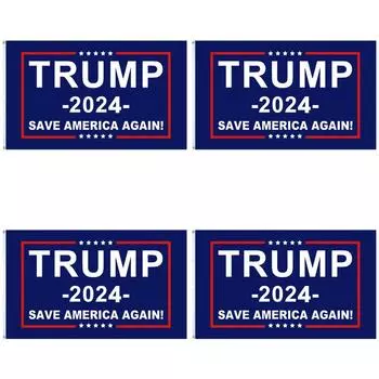 90x150 см Флаг Дональда Трампа Флаг Трампа 2024 для домашнего декора (СПАСТИ АМЕРИКУ СНОВА)