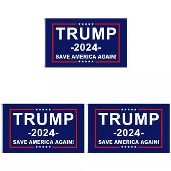 90x150 см Флаг Дональда Трампа Флаг Трампа 2024 для домашнего декора (СПАСТИ АМЕРИКУ СНОВА)