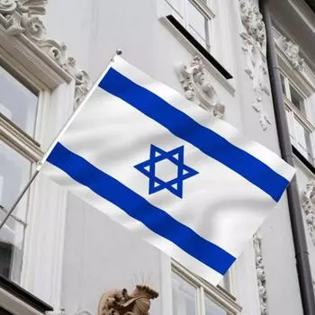 90x150 см Национальный флаг Израиля, двусторонний, устойчивый к выцветанию, без морщин, устойчивый к солнцу металлический люверс, полиэстер, IL-баннер, украшение для внутреннего и наружного сада синий/белый