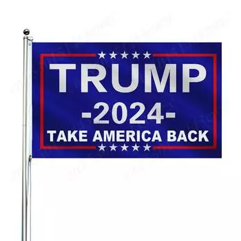 90x150cm Trump 2024 Banner Keep America Great Outdoor Trump Flag Fade Resistant Trump Pattern Flag for President USA
