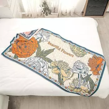 90x180 см очень большие хлопковые марлевые банные полотенца, банные полотенца с цветком пиона, пляжные полотенца из чистого хлопка, впитывающие быстросохнущие обернутые полотенца для женщин 90x180cm