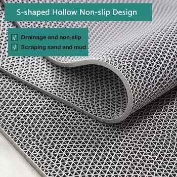 90X40CM Коврик для ванной комнаты, сотовый коврик для ног, противоскользящий коврик для ванной комнаты, для дома, душевой комнаты, ванной, туалета, набор аксессуаров для ванной комнаты 40x90CM-1PCS серый