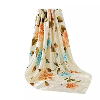 90X90CM Женский шарф с точечным принтом Модный женский многоцелевой платок в стиле ретро