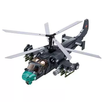 913PCS KA-52S ударный вертолет строительные блоки военный армейское оружие креативный солдат фигурка куклы модель кирпичи игрушки для детей без коробки