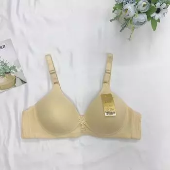 916 #aunt C чашка тонкий бюстгальтер без стальных колец большая чашка немагнитный трехрядный бюстгальтер с тремя пуговицами сбоку 80C чёрный