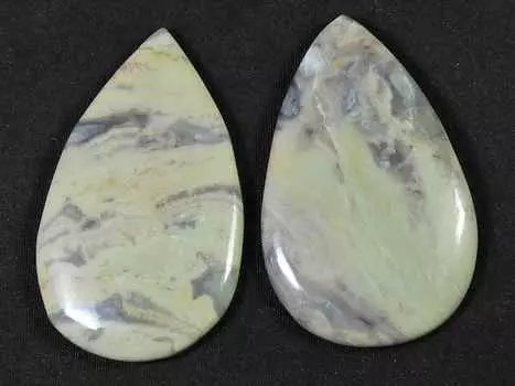 91Cts. Натуральная кофейная яшма, 2 шт., грушевидный кабошон, драгоценный камень, 43–43 мм, RQ-1431