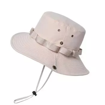 9221 New Arrival Sun Hat Men Summer Outdoor Mountaineering Fishing Hat Big Brim Breathable Sun Protection Bucket Hat New Arrival Beige