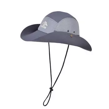9246 Big Brim Outdoor Sun Hat Men Quick-Drying Fishing Climbing Hat Women s Spring and Summer Breathable Denim Sun Hat Grey