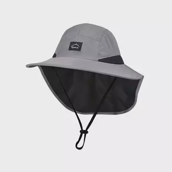 9249 Bucket Hat Large Brim Shawl Summer Men Outdoor Mountaineering Fishing Sun Protection Hat Quick-Drying Breathable Sun-Proof Hat Dark Gray