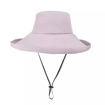 9258 Face Covering Fashion All-Match Sun Hat Spring and Summer Outdoor Sun Hat Female Big Brim K-style Sun-Proof Bucket Hat Pink