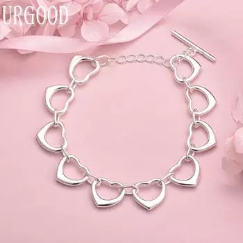 925 цельные модные свадебные украшения в форме сердца 20CM