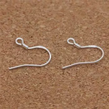 925 Half Silver Ear Hook Earrings 925 Silver Ear Hook Earrings Jewelry Material Silver Jewelry Material Ear Hook DIY Earrings Plain Silver 1 Pair