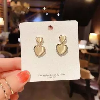 925 Легкие Роскошные Изысканные Серьги Love Opal Модные Темпераментные Универсальные Простые Высокочувственные Женские Серьги