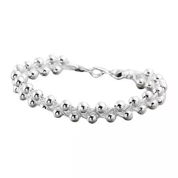 925 Модный и креативный изысканный браслет из легких бусин в этническом стиле One Size разноцветный