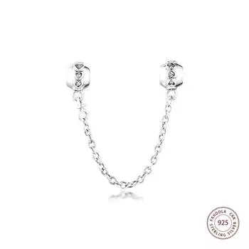 925 пробы серебро любовь соединение защитная цепочка металлические бусины для женщин подходят оригинальные подвески браслеты DIY изготовление ювелирных изделий