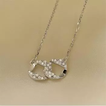 925 пробы серебряная цепочка с подвеской в виде креста из циркония колье для женщин и девочек ювелирные изделия золотой