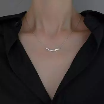 925 пробы серебряное витое ожерелье для женщин блестящие фианиты ключицы цепи ожерелья вечерние украшения дропшиппинг