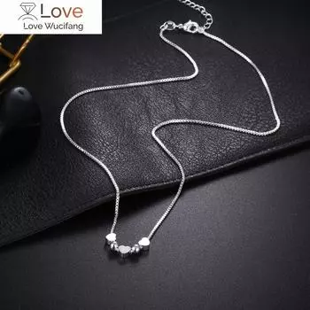 925 пробы серебряные подвески с романтическим сердечком, ожерелье для женщин, изысканные вечерние свадебные модные украшения, рождественские подарки