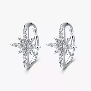 925 пробы стерлингового серебра без ушей клипса для женщин корейский индивидуальный нишевый дизайн Sense Auricle Clip Ins High-end серьги