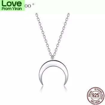 925 пробы стерлингового серебра цепочка чокер ожерелья для женщин минималистичные лунные подвески ожерелья милые романтические серебряные украшения