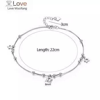 925 пробы стерлингового серебра цепочка в форме звезды ювелирные изделия для ног браслет на щиколотку для женщин девочек браслет на ногу Cheville Enkelbandje Halhal Tobillera 22cm