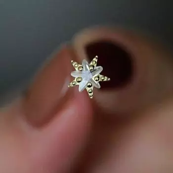 925 пробы стерлингового серебра циркон бриллиант звезда милые мини-серьги-гвоздики женские легкие роскошные ювелирные изделия подарок элегантные женские серьги белого золота