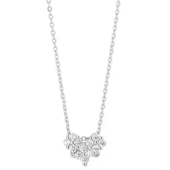 925 пробы стерлингового серебра циркон сердце подвеска ожерелье кулон для женщин ключицы цепочка свадебные украшения подарок аксессуары dz898