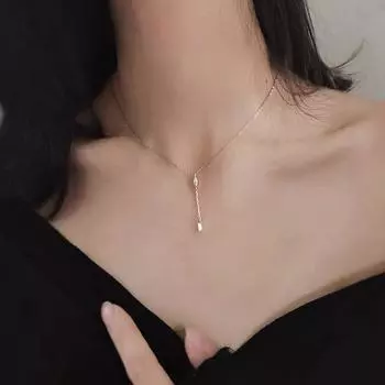 925 пробы стерлингового серебра капли воды квадратный бриллиант легкое роскошное ожерелье для женщин нишевый дизайн изысканный и универсальный длинный свитер цепи 925