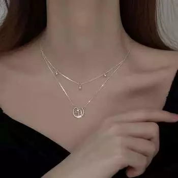 925 пробы стерлингового серебра кисточка цепочка циркон единорог подвеска ожерелье для женщин свадебные украшения чокер воротник DZ400