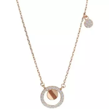 925 пробы стерлингового серебра кисточка циркон круг шарм ожерелье кулон для женщин свадьба девушки ювелирные изделия подарок аксессуары dz375 розового золота