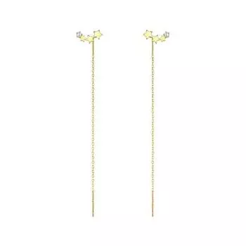 925 пробы стерлингового серебра кисточка кристалл звезда бусина подвеска серьги для женщин мода свадебная вечеринка ювелирные изделия eh974 золотой