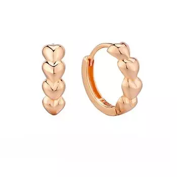 925 пробы стерлингового серебра Love Circle Ear Buckle женские простые Ins Cold Wind Temperament универсальные персиковые серьги в форме сердца 925 Silver