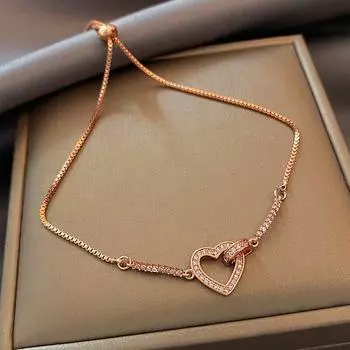 925 пробы стерлингового серебра микро инкрустированный фианитами круг сердце змея цепочка браслет для женщин свадебные украшения для вечеринки подарки