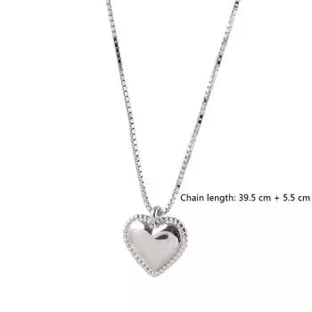 925 пробы стерлингового серебра модное ожерелье для женщин креативное элегантное LOVE сердечко кулон ключица цепочка ювелирные изделия для вечеринок подарки