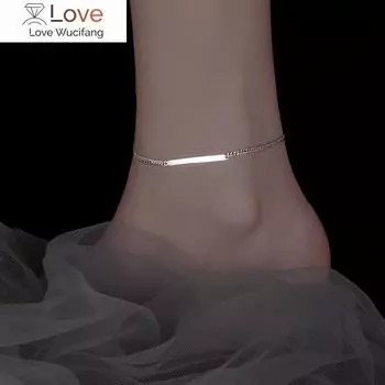 925 пробы стерлингового серебра стиль цепи ножной браслет простой дизайн для женщин мода изящные ювелирные изделия свадебный подарок на вечеринку