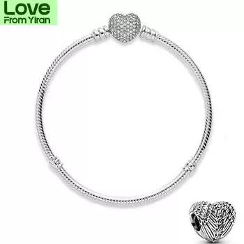 925 пробы стерлингового серебра высокого качества подлинный цвет змеиная цепочка тонкий браслет подходит европейский браслет с подвесками для женщин изготовление ювелирных изделий 19cm