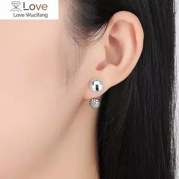 925 серебро Европа Перо Кристалл от австрийской моды креативный чешский Женщина Серьги ретро микро набор ювелирных изделий