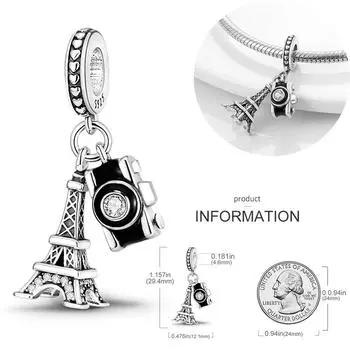 925 серебро сестра путешествия самолет висячие подвески подходят оригинальный модный браслет Diy клевер бусина для браслета ювелирные изделия