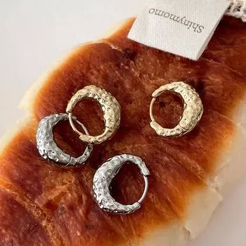 925 Серебряная игла нерегулярная кратерная пряжка для ушей женские ретро премиум сенсорный элемент кольцо серьги нишевая мода новые серьги 925 silver needle