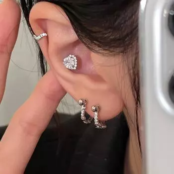 925 серебряные игольчатые серьги-гвоздики с цирконием женские изысканные нишевые дизайнерские серьги-гвоздики простые и модные универсальные серьги 925 silver needle