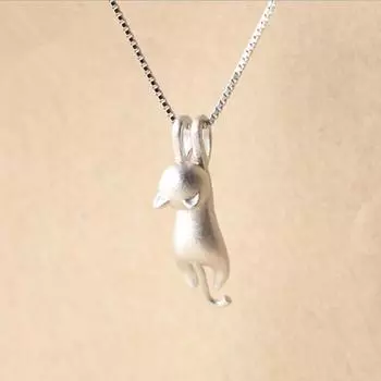 925 Серебряные ожерелья Кошки Подвески Ожерелья Ожерелье Изящные ювелирные изделия старый серебряный