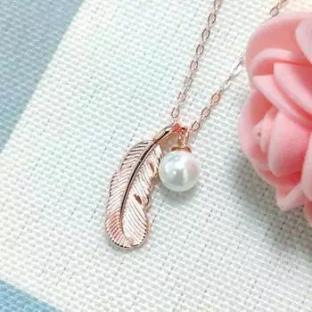 925 Серебряные Подвески Ожерелья Для Женщин Высококачественный Искусственный Жемчуг Розовое Золото Ожерелье Подвеска Изящные Ювелирные Изделия Подарок На Юбилей