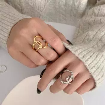 925 Серебряные простые геометрические кольца с крестиком для женщин, классические подвески для пар, ювелирные изделия ручной работы, подарки на палец Resizable золотой