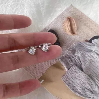 925 Серебряные серьги-игл Love, женские легкие, роскошные, нишевые, высококачественные серьги из циркония, изысканные, универсальные, модные серьги с пряжками 925 silver needle