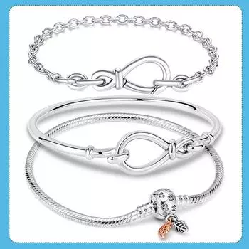 925 Серебряных Моментов Цветок Ромашки Листья Застежка Змеиная Цепочка Браслеты и Браслеты Для Женщин Женские Ювелирные Изделия