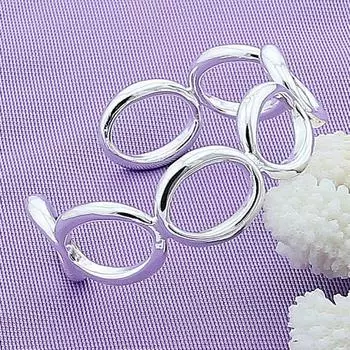 925 Серебряный круглый открытый браслет-манжета и браслет для женщин, модные украшения