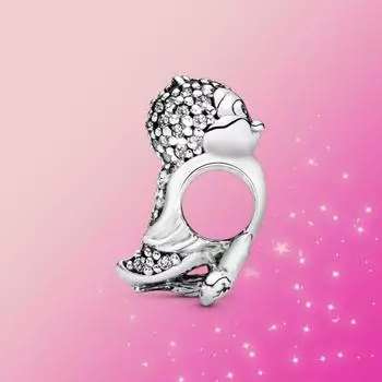 925 Серебряный Шарм Белоснежка Птица Стерлингового Серебра Шарм Подходит Оригинальный Модный Браслет Женские Модные Ювелирные Изделия Подарок