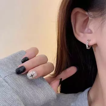 925 шипы клипсы для ушей для женщин: Модные, универсальные летние серьги с уникальным дизайном Thorn Earrings