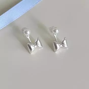 925 Silver Needle Bow Earrings Women s Small Fragrant Wind Sweet Pearl Earrings Light Luxury Premium Summer Ear Jewelry 925 silver needle